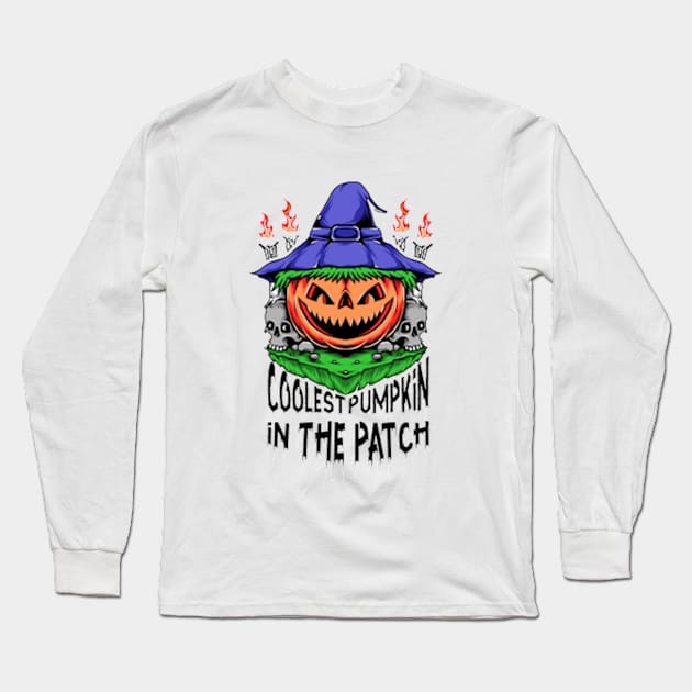 Coolest Pumpkin In The Patch - Coolest Halloween Long Sleeve T-Shirt by Goods-by-Jojo